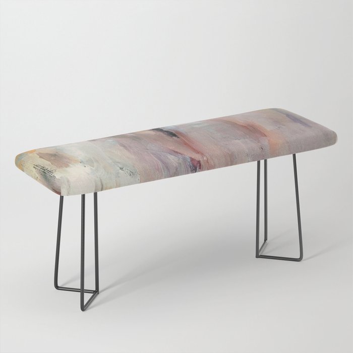 Gentle Beauty [2] - an elegant acrylic piece in deep purple, red, gold, and white Bench Gallery Image 1