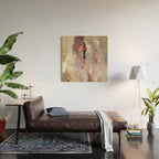 Gentle Beauty [2] - an elegant acrylic piece in deep purple, red, gold, and white Wood Wall Art Gallery Image 2
