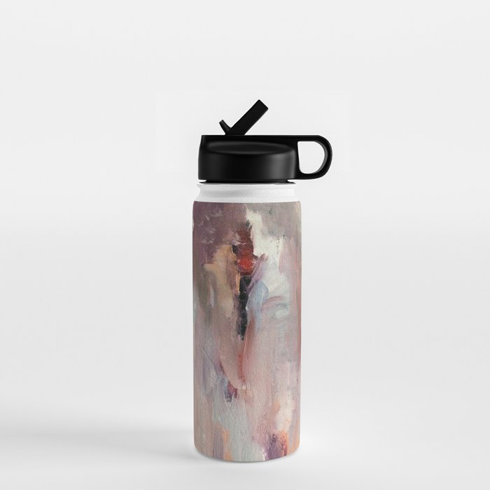 Gentle Beauty [2] - an elegant acrylic piece in deep purple, red, gold, and white Water Bottle Gallery Image 1