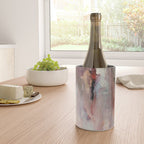 Gentle Beauty [2] - an elegant acrylic piece in deep purple, red, gold, and white Wine Chiller Gallery Image 4