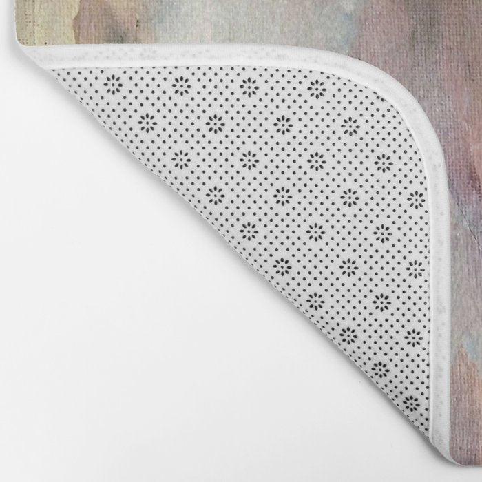 Gentle Beauty [2] - an elegant acrylic piece in deep purple, red, gold, and white Bath Mat Gallery Image 2