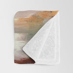 Gentle Beauty [2] - an elegant acrylic piece in deep purple, red, gold, and white Throw Blanket Gallery Image 3