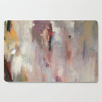 Gentle Beauty [2] - an elegant acrylic piece in deep purple, red, gold, and white Cutting Board Gallery Image 1