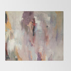 Gentle Beauty [2] - an elegant acrylic piece in deep purple, red, gold, and white Throw Blanket Gallery Image 2