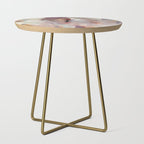 Gentle Beauty [2] - an elegant acrylic piece in deep purple, red, gold, and white Side Table Gallery Image 1