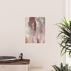 Gentle Beauty [2] - an elegant acrylic piece in deep purple, red, gold, and white Poster Gallery Image 2