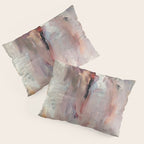 Gentle Beauty [2] - an elegant acrylic piece in deep purple, red, gold, and white Pillow Sham Gallery Image 3