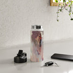 Gentle Beauty [2] - an elegant acrylic piece in deep purple, red, gold, and white Water Bottle Gallery Image 4