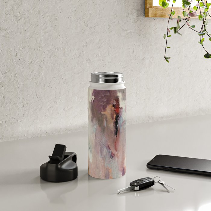 Gentle Beauty [2] - an elegant acrylic piece in deep purple, red, gold, and white Water Bottle Gallery Image 4