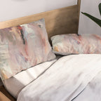 Gentle Beauty [2] - an elegant acrylic piece in deep purple, red, gold, and white Pillow Sham Gallery Image 2