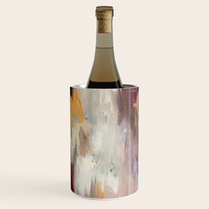 Gentle Beauty [2] - an elegant acrylic piece in deep purple, red, gold, and white Wine Chiller Gallery Image 2