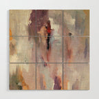 Gentle Beauty [2] - an elegant acrylic piece in deep purple, red, gold, and white Wood Wall Art Gallery Image 1