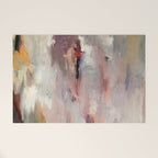 Gentle Beauty [2] - an elegant acrylic piece in deep purple, red, gold, and white Welcome Mat Gallery Image 1