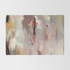 Gentle Beauty [2] - an elegant acrylic piece in deep purple, red, gold, and white Rug Gallery Image 2