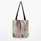 Gentle Beauty [2] - an elegant acrylic piece in deep purple, red, gold, and white Tote Bag Gallery Image 2