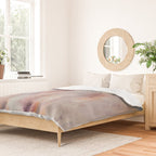 Gentle Beauty [2] - an elegant acrylic piece in deep purple, red, gold, and white Duvet Cover Gallery Image 2