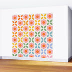 Retro Flower Pattern - rainbow Wall Mural Gallery Image 2