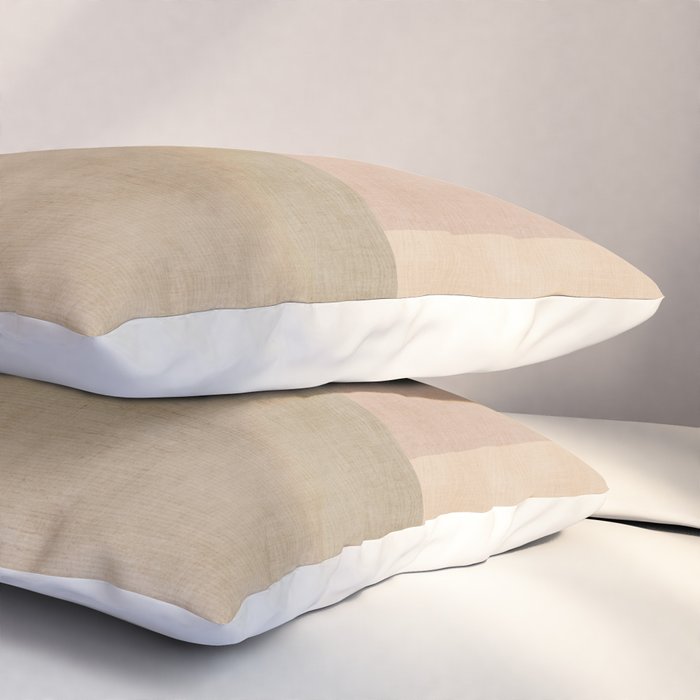 Neutral Tones Soft Colors Geometric Artwork Pillow Sham Gallery Image 3