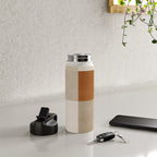 Neutral Tones Soft Colors Geometric Artwork Water Bottle Gallery Image 4