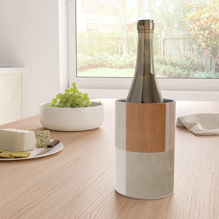 Neutral Tones Soft Colors Geometric Artwork Wine Chiller Gallery Image 4