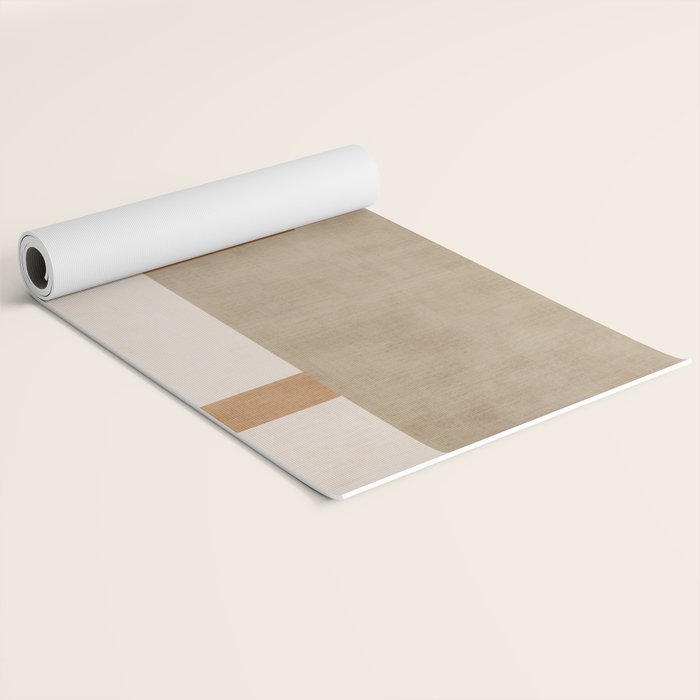 Neutral Tones Soft Colors Geometric Artwork Yoga Mat Gallery Image 2