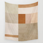 Neutral Tones Soft Colors Geometric Artwork Wall Tapestry Gallery Image 4