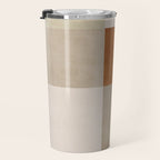 Neutral Tones Soft Colors Geometric Artwork Travel Mug Gallery Image 3