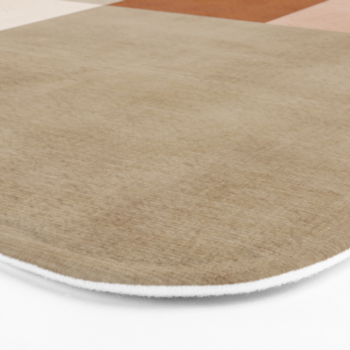 Neutral Tones Soft Colors Geometric Artwork Bath Mat Gallery Image 3