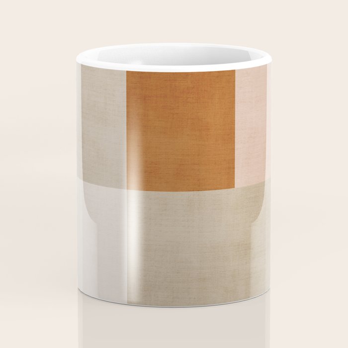 Neutral Tones Soft Colors Geometric Artwork Coffee Mug Gallery Image 4