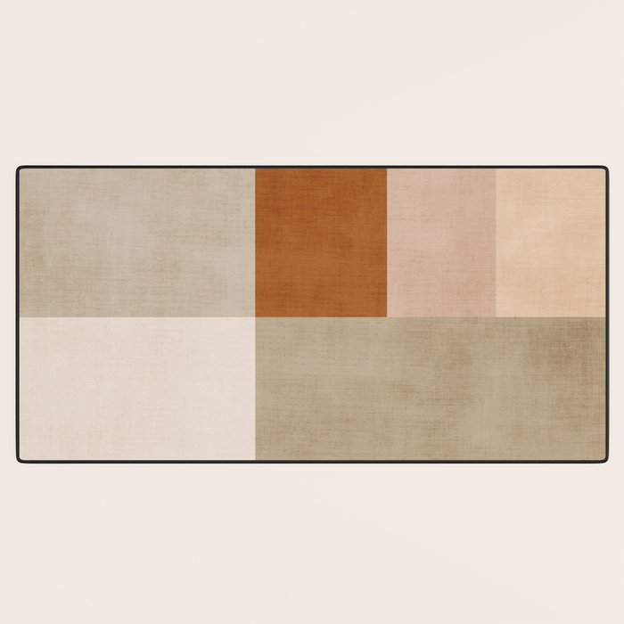Neutral Tones Soft Colors Geometric Artwork Desk Mat Gallery Image 3