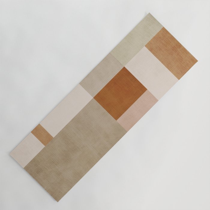 Neutral Tones Soft Colors Geometric Artwork Yoga Mat Gallery Image 1