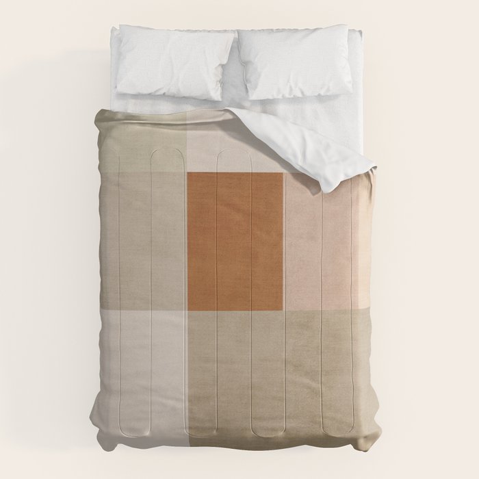 Neutral Tones Soft Colors Geometric Artwork Comforter Gallery Image 6