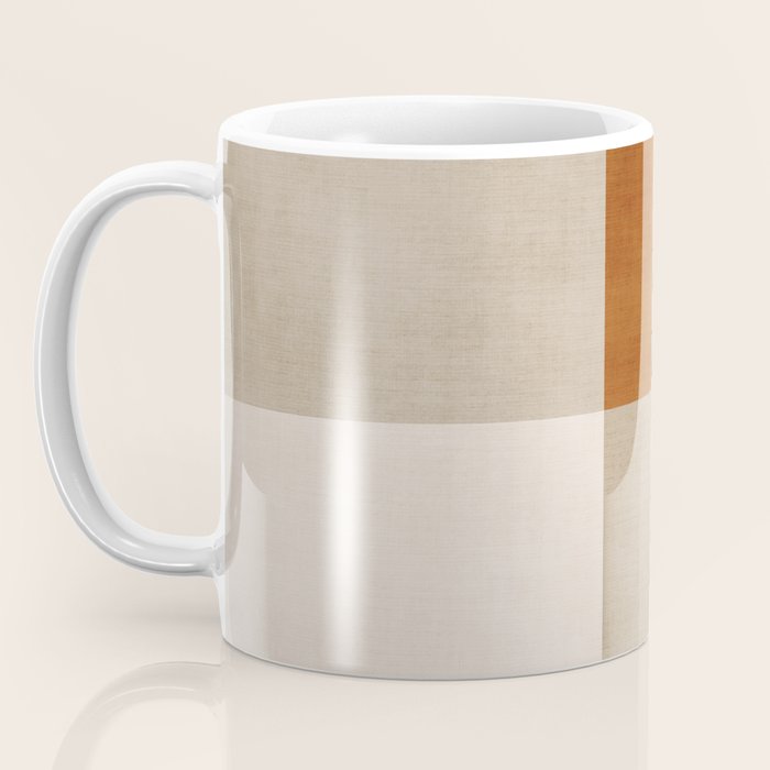 Neutral Tones Soft Colors Geometric Artwork Coffee Mug Gallery Image 3