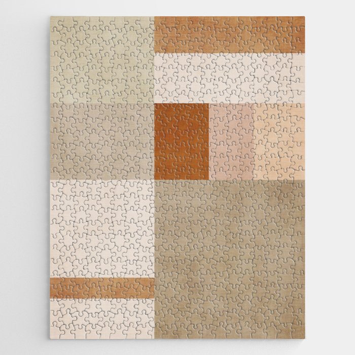Neutral Tones Soft Colors Geometric Artwork Jigsaw Puzzle Gallery Image 1