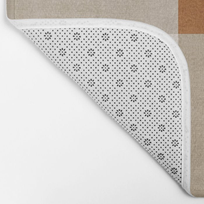 Neutral Tones Soft Colors Geometric Artwork Bath Mat Gallery Image 2
