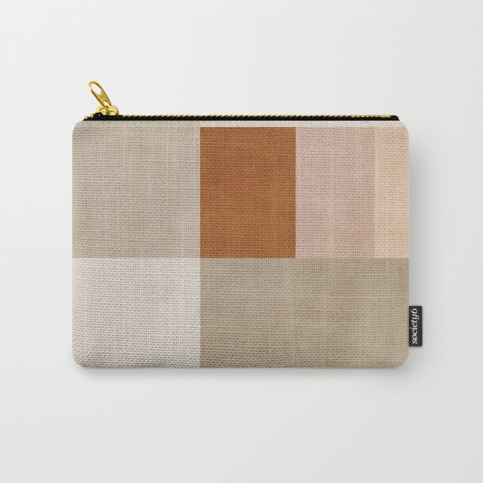 Neutral Tones Soft Colors Geometric Artwork Carry All Pouch Gallery Image 1