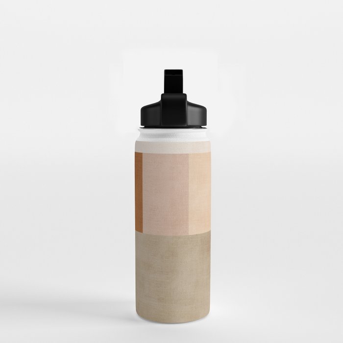 Neutral Tones Soft Colors Geometric Artwork Water Bottle Gallery Image 2