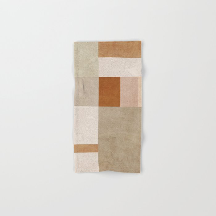 Neutral Tones Soft Colors Geometric Artwork Bath Towel Gallery Image 1