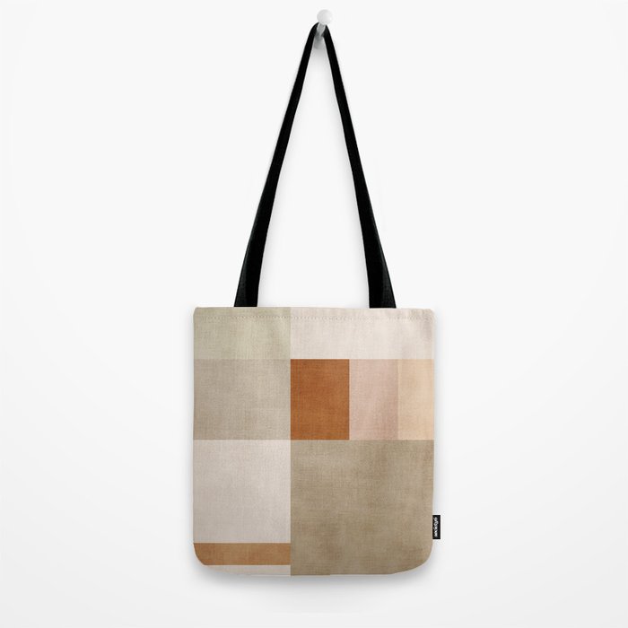 Neutral Tones Soft Colors Geometric Artwork Tote Bag Gallery Image 2