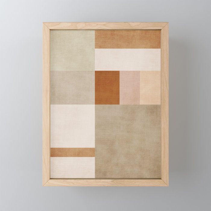 Neutral Tones Soft Colors Geometric Artwork Mini Art Print Gallery Image 1