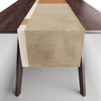 Neutral Tones Soft Colors Geometric Artwork Table Runner Gallery Image 1