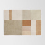 Neutral Tones Soft Colors Geometric Artwork Rug Gallery Image 2