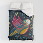 Peace Bird | Navy Duvet Cover Gallery Image 6