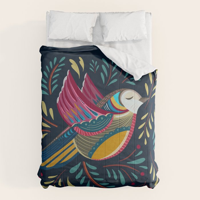 Peace Bird | Navy Comforter Gallery Image 6