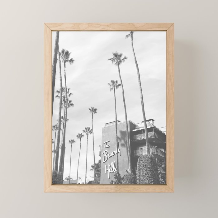 The Beverly Hills Hotel | California Travel Photography | Black and White Photo Print Mini Art Print Gallery Image 1