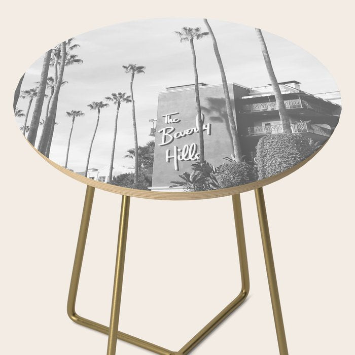 The Beverly Hills Hotel | California Travel Photography | Black and White Photo Print Side Table Gallery Image 2