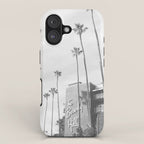 The Beverly Hills Hotel | California Travel Photography | Black and White Photo Print iPhone Case Gallery Image 1