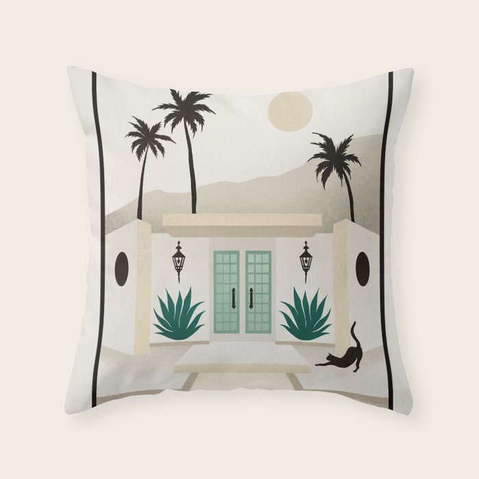 Palm Springs Home - Mint & Cream Throw Pillow Gallery Image 6