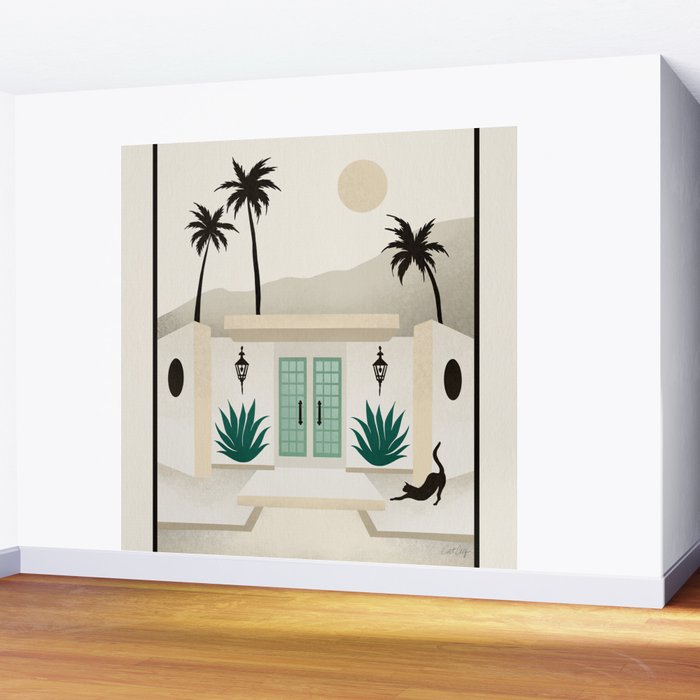 Palm Springs Home - Mint & Cream Wall Mural Gallery Image 2