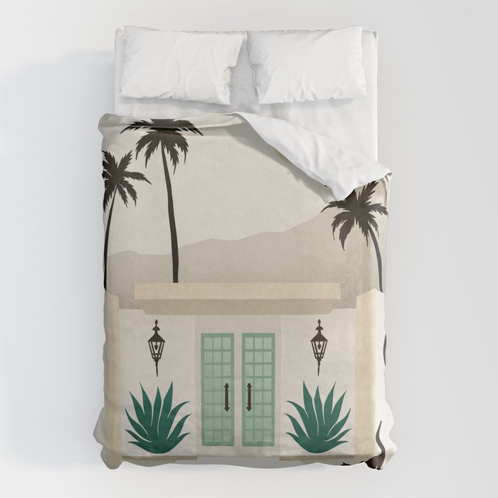 Palm Springs Home - Mint & Cream Duvet Cover Gallery Image 1
